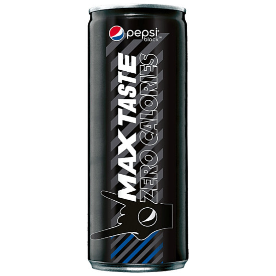 Pepsi Black Soft Drink - Max Taste, Zero Sugar (Diet) 250 ml