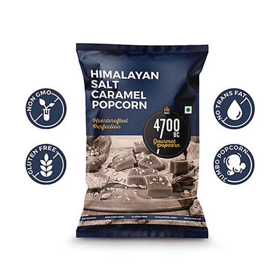 4700BC Gourmet Popcorn - Himalayan Salt Caramel 125 g - Exquisite Gourmet Snack