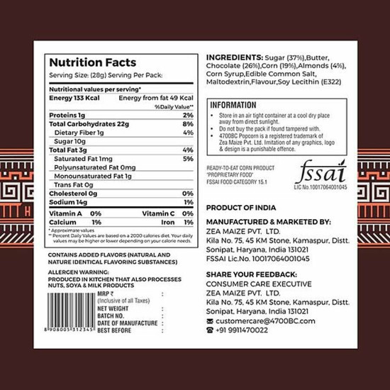 4700BC Nutty Tuxedo Chocolate Gourmet Popcorn - Exquisite Chocolate Delight