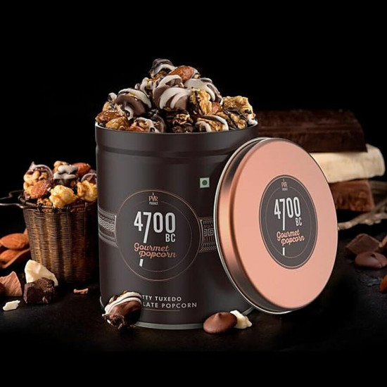4700BC Nutty Tuxedo Chocolate Gourmet Popcorn - Exquisite Chocolate Delight