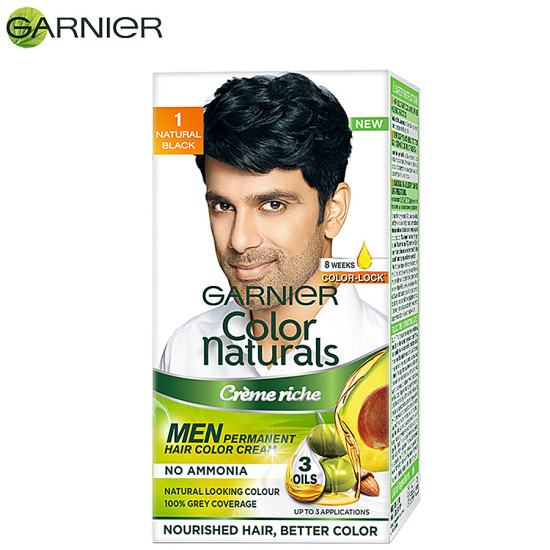 Garnier Men Colour Naturals Hair Colour For Men - Nourishing Olive Oil Formula