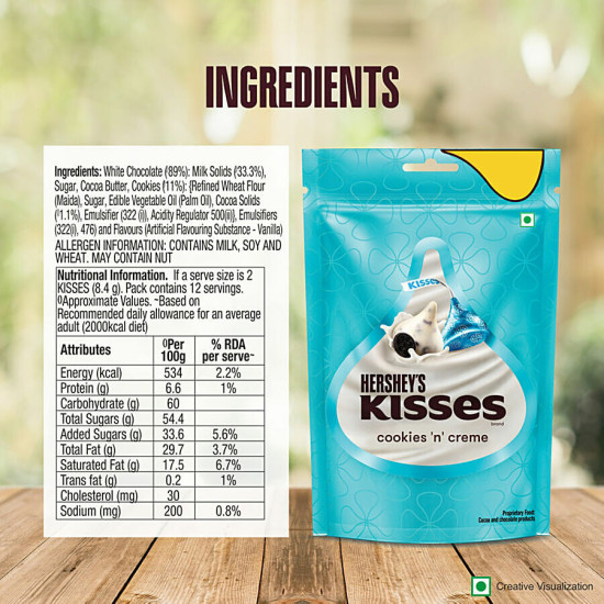 Hershey's Kisses Cookies 'N' Creme Chocolate - Melt-in-Mouth Delight