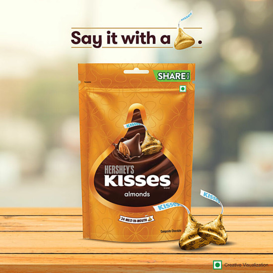 Hershey's Kisses Almonds Chocolate 100.8 g - Melt-in-Mouth Delight