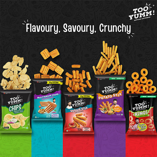 Too Yumm! Chilli Achari Flavour Karare Namkeen 70g - Bold & Spicy Snack Too Yumm! Chilli Achari Flavour Karare Namkeen 70g - Bold & Spicy Snack