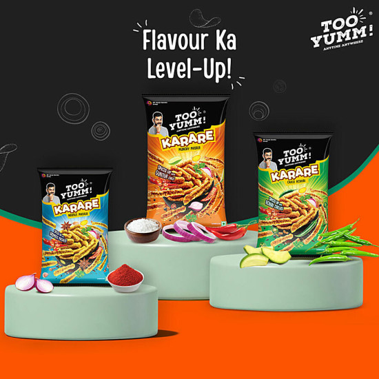 Too Yumm! Munchy Masala Flavour Karare Namkeen 70g - Healthy & Flavorful Snack