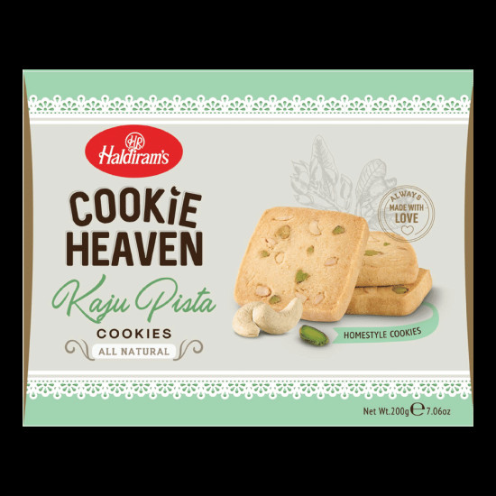Haldirams Cookie Heaven Kaju Pista Cookies - Exquisite Cashew & Pistachio Delight