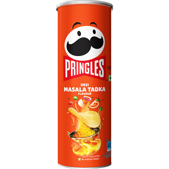 Pringles Potato Chips - Desi Masala Tadka Flavour, Crunchy & Crispy