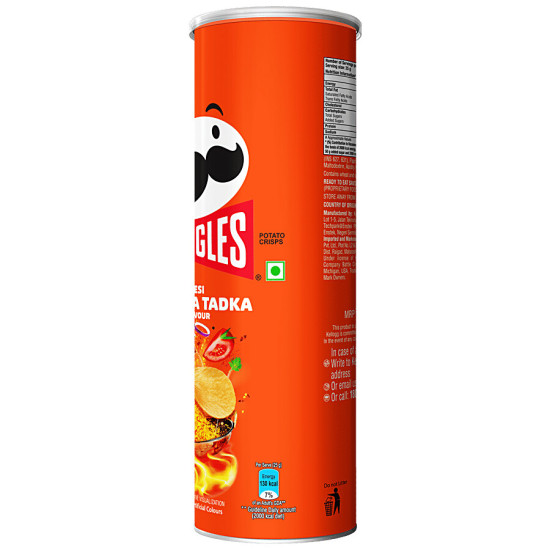 Pringles Potato Chips - Desi Masala Tadka Flavour, Crunchy & Crispy