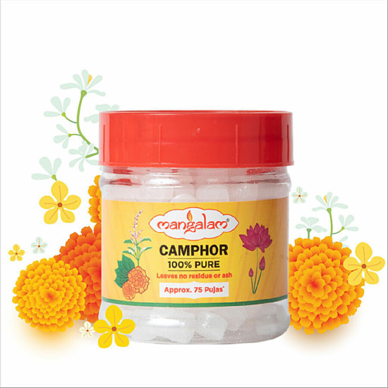 Mangalam Pure Camphor - Leaves No Residue & Purifies Ambience