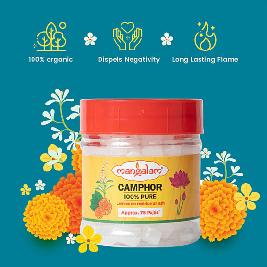 Mangalam Pure Camphor - Leaves No Residue & Purifies Ambience