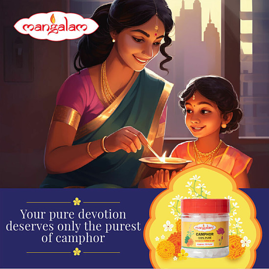 Mangalam Pure Camphor - Leaves No Residue & Purifies Ambience