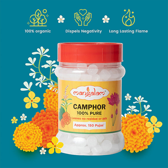 Mangalam Pure Camphor Capsules - Leaves No Residue 100g