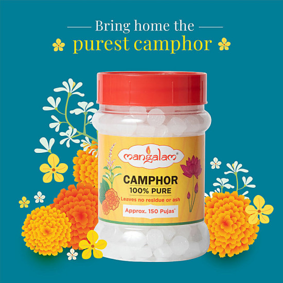 Mangalam Pure Camphor Capsules - Leaves No Residue 100g