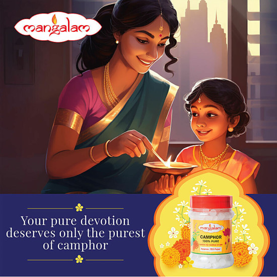 Mangalam Pure Camphor Capsules - Leaves No Residue 100g
