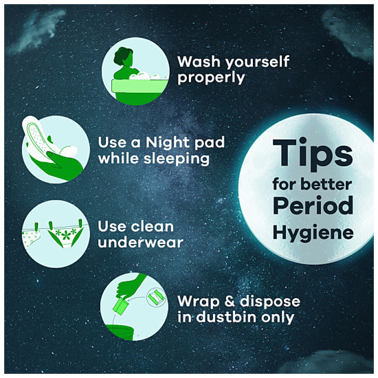 Whisper Bindazzz Nights Sanitary Pads - All Night Protection