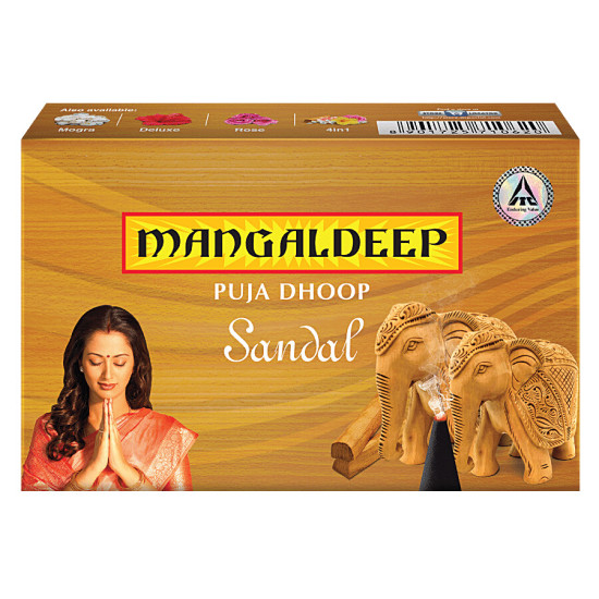 Mangaldeep Sandal Dhoop 20 pcs - Soothing Sandal Fragrance