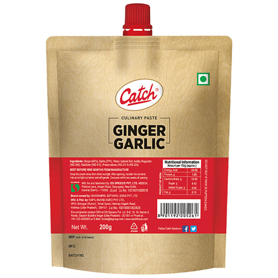 Catch Ginger Garlic Paste - Thick & Grainy, No Artificial Colours