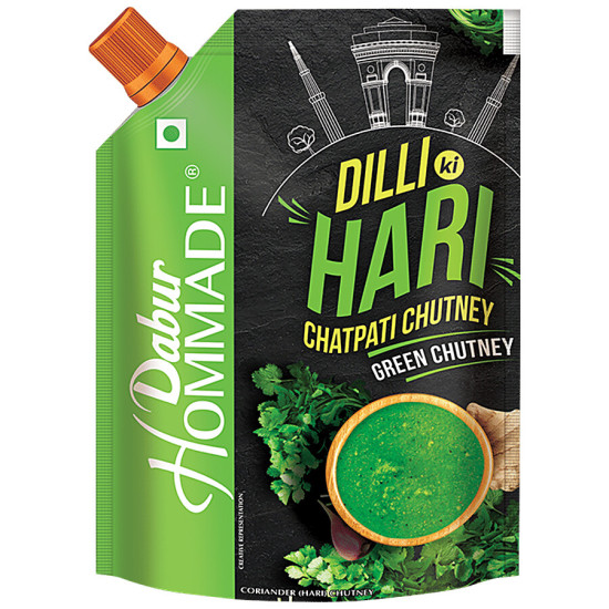 Dabur Hommade Dilli Ki Hari Chatpati Chutney 200g - Tangy & Spicy Flavor