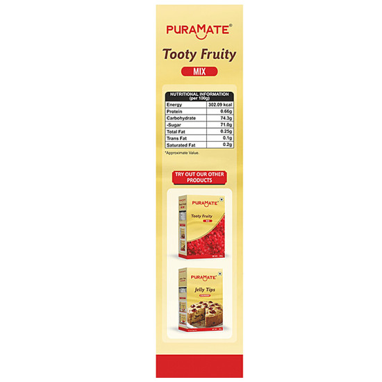 Puramate Tooty Fruity Mix 100 g - Colorful Dessert Garnish