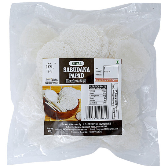 Royal Sabudana Papad - Navratri Special 400 g - Authentic Sago Delight