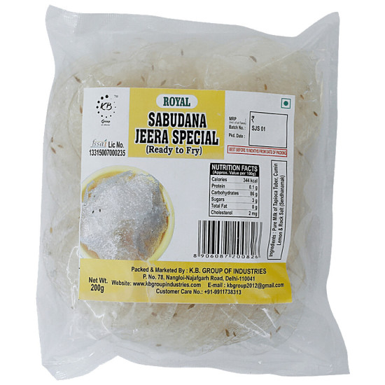 Royal Sabudana Jeera - Navratri Special 200g - Crisp & Flavorful Snack