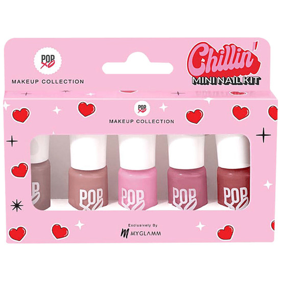 MyGlamm Popxo Makeup Collection - Mini Nail Kit 3 ml - Chip-Resistant Nail Polishes