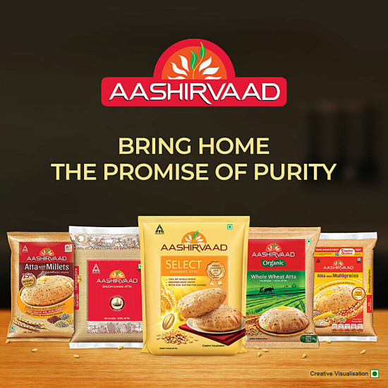 Aashirvaad Select Sharbati Atta - Premium Quality Wheat for Soft & Fluffy Roti