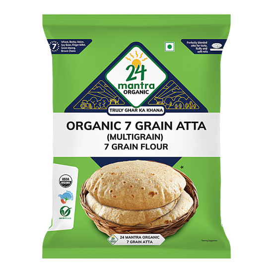 24 Mantra Organic 7 Grain Atta - Nutrient-Rich Multigrain Flour