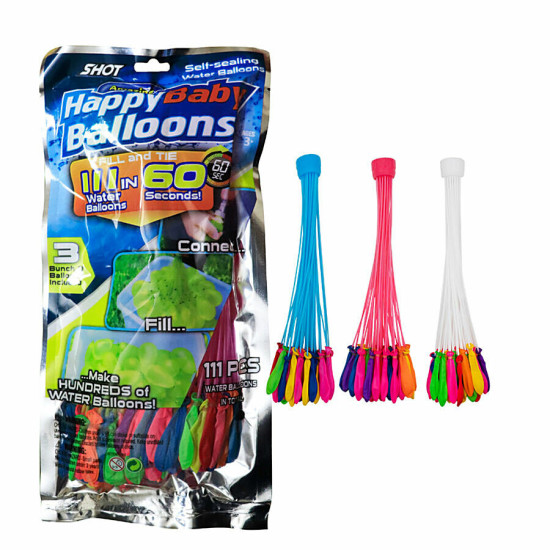 DealBindaas Holi Color/Gulal Magic Splash Water Balloon - Easy Fill 111 pcs