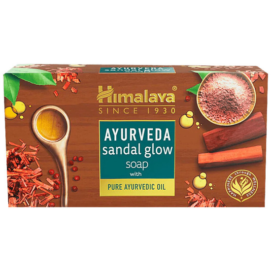 Himalaya Ayurveda Sandal Glow Soap 125 g - Pure Sandalwood for Radiant Skin