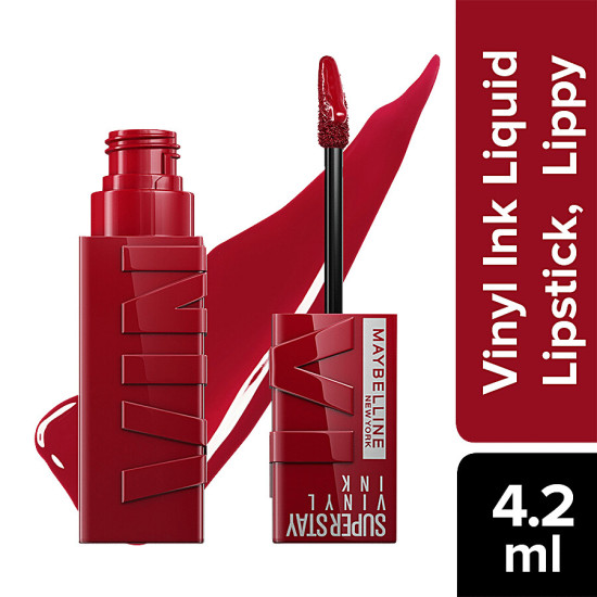 Maybelline New York Superstay Vinyl Ink Liquid Lipstick - High Shine, Long-Lasting, Smudge Proof