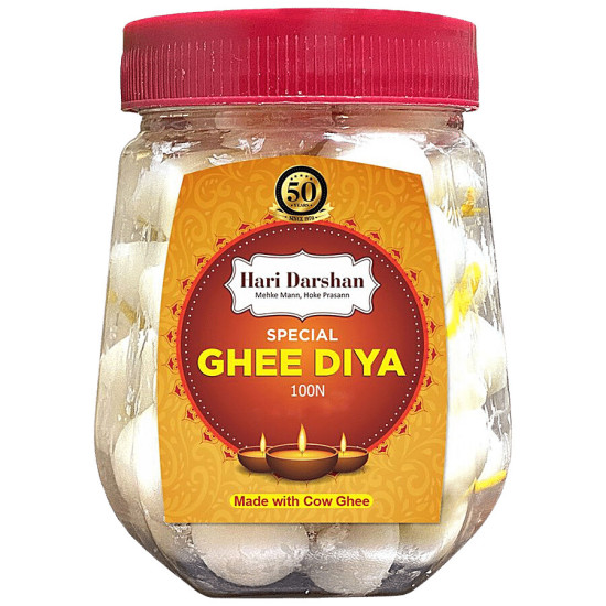 Hari Darshan Special Ghee Diya Battis - Ready To Use, Burns Up To 25 Minutes