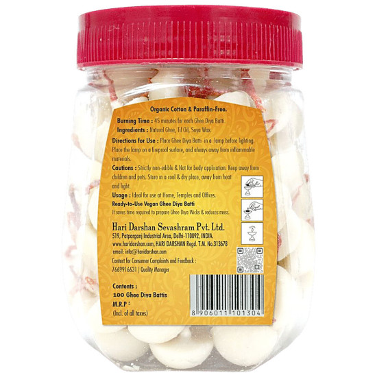 Hari Darshan Special Ghee Diya Battis - Ready To Use, Burns Up To 25 Minutes