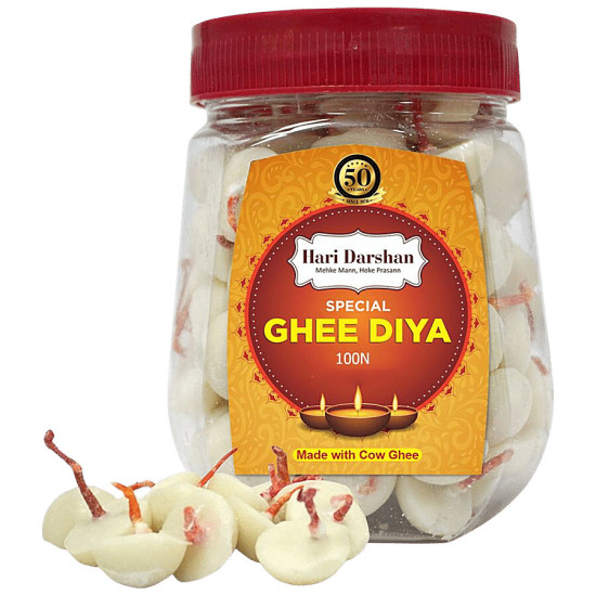Hari Darshan Special Ghee Diya Battis - Ready To Use, Burns Up To 25 Minutes