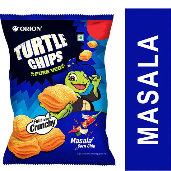 Orion Turtle Chips Masala Corn Chip - 100% Veg Party Snack