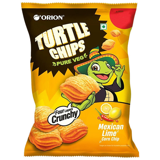 Orion Turtle Chips Mexican Lime Corn Chip - 100% Veg Party Snack