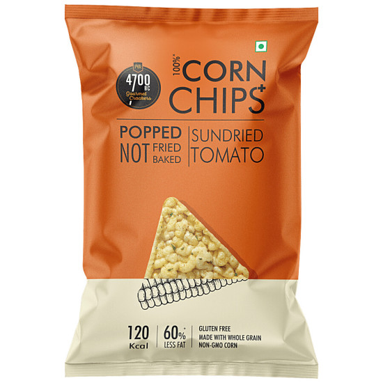 4700BC Corn Chips+ Sun Dried Tomato - Popped Whole Grain Snack