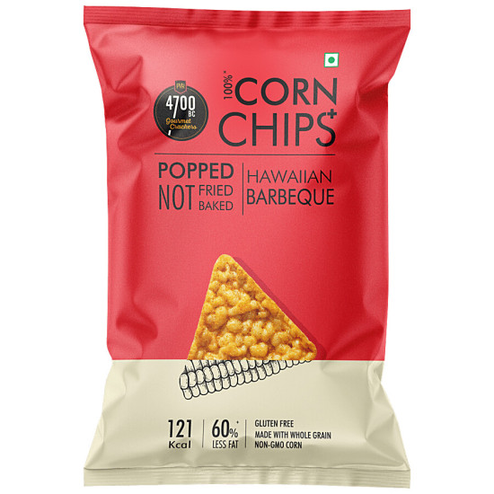 4700BC Corn Chips+ - Hawaiian Barbeque, Popped, Whole Grain Snack