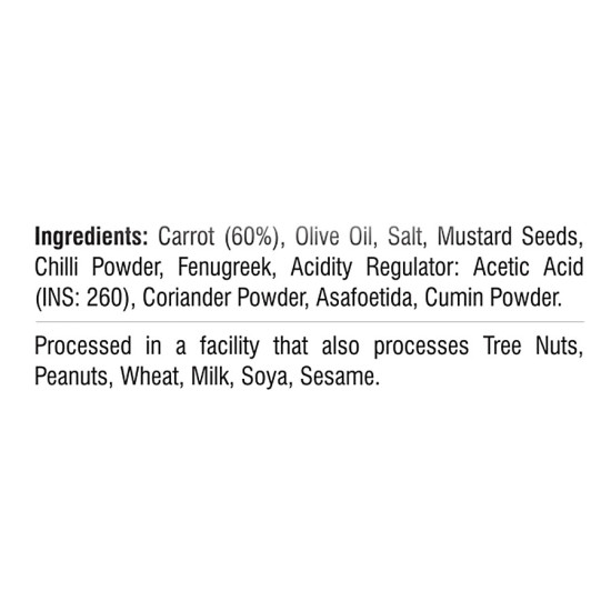 ADF Soul Olive Oil Pickle - Carrot 265 g - Tangy Delight