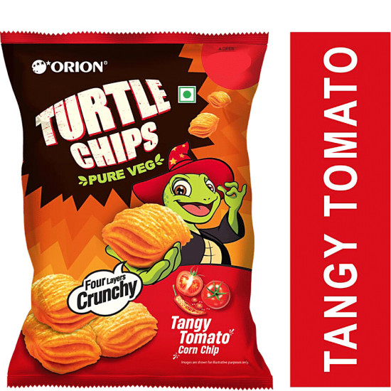 Orion Turtle Chips - Tangy Tomato 70 g - Crunchy & Delicious