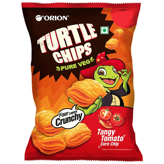 Orion Turtle Chips - Tangy Tomato 70 g - Crunchy & Delicious