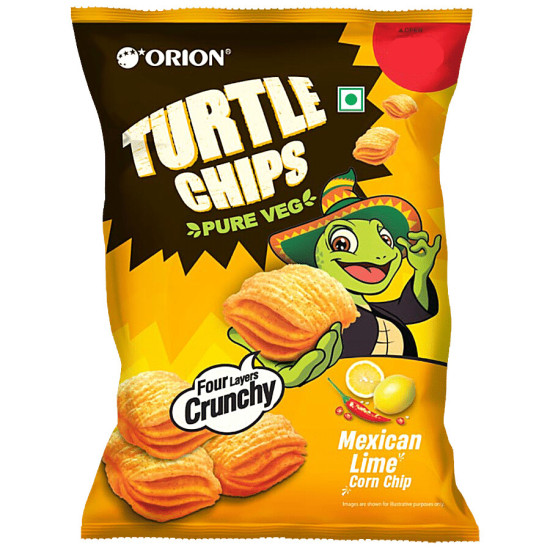 Orion Turtle Chips - Mexican Lime 70 g - Tangy and Spicy Crunch