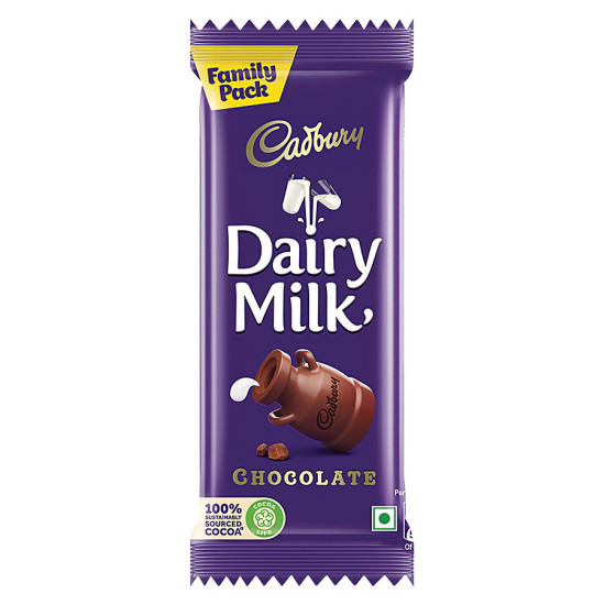 Cadbury Dairy Milk Chocolate Bar 134 g Family Pack - Rich Milk Chocolate Delight