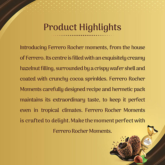 Ferrero Rocher Moments Chocolates 46.4 g - Luxurious Hazelnut Delight