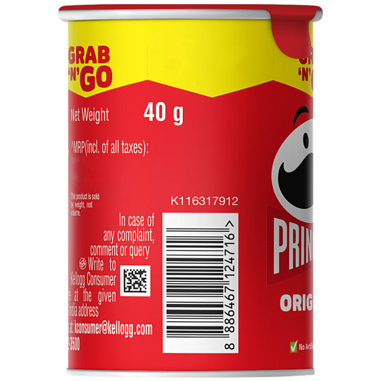 Pringles Original Potato Chips 40g - Classic Salted Snack
