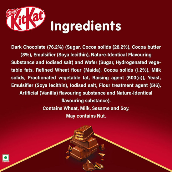 Nestle Kitkat Dark Chocolate Coated Wafer 150g - Rich Chocolate Experience