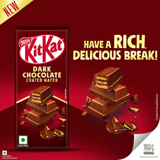 Nestle Kitkat Dark Chocolate Coated Wafer 150g - Rich Chocolate Experience