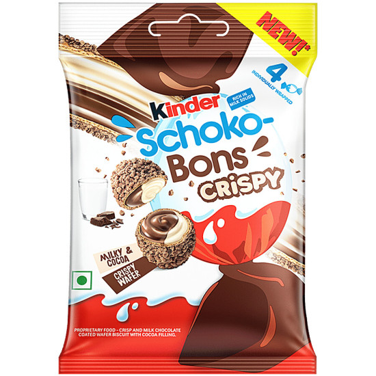 Kinder Schoko Bons Crispy - Milky & Cocoa, Crispy Wafer Delight