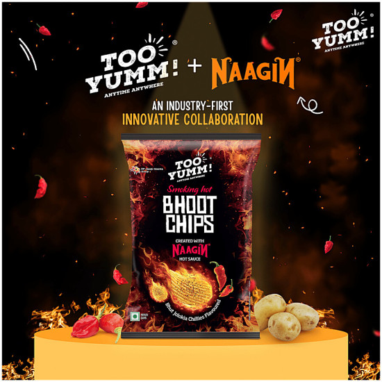 Too Yumm! Bhoot Potato Chips - Bhut Jolokia Chillies Flavour with Naagin Hot Sauce