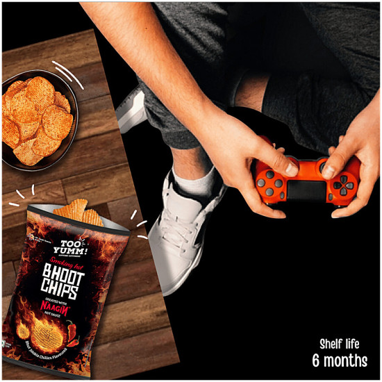 Too Yumm! Bhoot Potato Chips - Bhut Jolokia Chillies Flavour with Naagin Hot Sauce